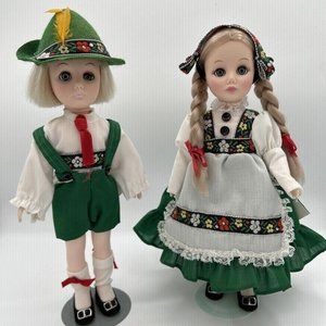 1983 Hansel & Gretal 11" Dolls with Stands, Effanbee 1176